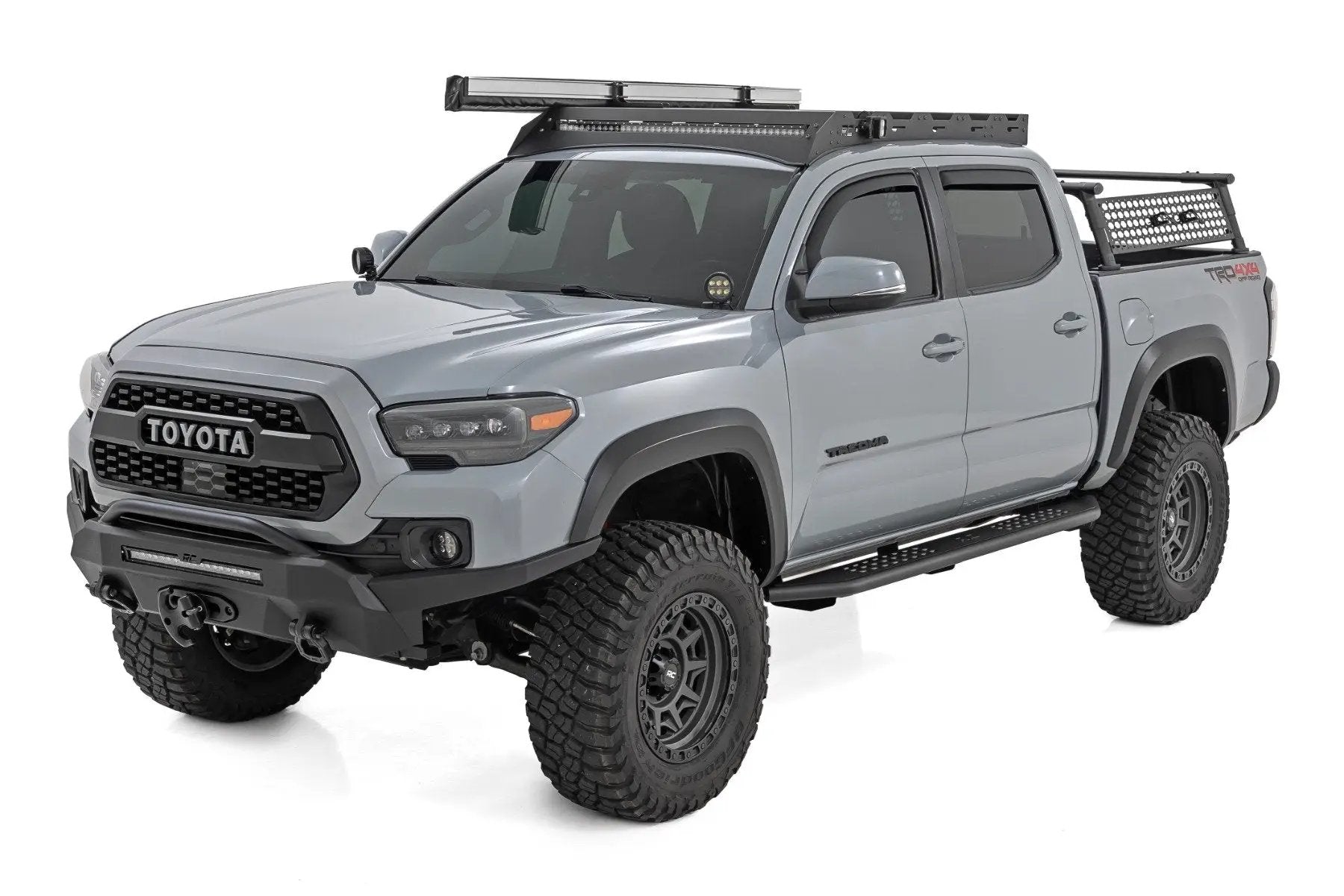 Rough Country OV2 Running Boards | Side Step Bars | Crew Cab | Toyota Tacoma 2WD/4WD (16-23) by Rough Country