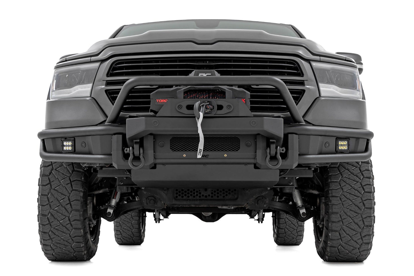 Rough Country Front Bumper | Tubular | Winch Mount | Ram 1500 2WD/4WD (2019-2024)