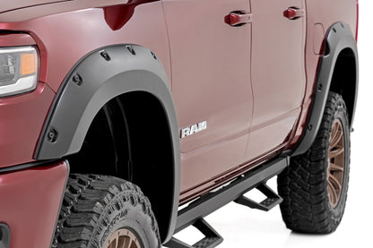 Rough Country Pocket Fender Flares | PR4 Flame Red | Ram 1500 2WD/4WD (2025-2026)