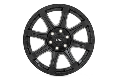 Rough Country 81 Series Wheel | One-Piece | Semi Gloss Black | 20x10 | 6x5.5 | -19mm by Rough Country