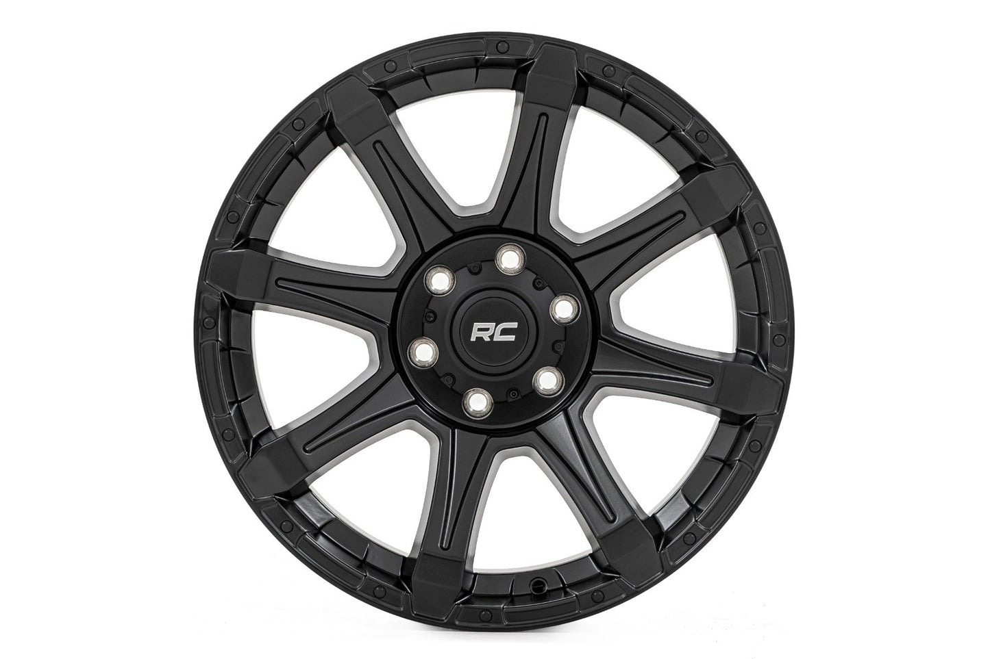 Rueda Rough Country Serie 81 | Una pieza | Negro semibrillante | 20x9 | 6x135 | 0mm
