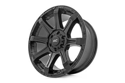 Rueda Rough Country Serie 81 | Una pieza | Negro semibrillante | 20x9 | 6x135 | 0mm