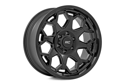 Rueda Rough Country Serie 80 | Una pieza | Negro semibrillante | 20x10 | 5x5 | -25mm