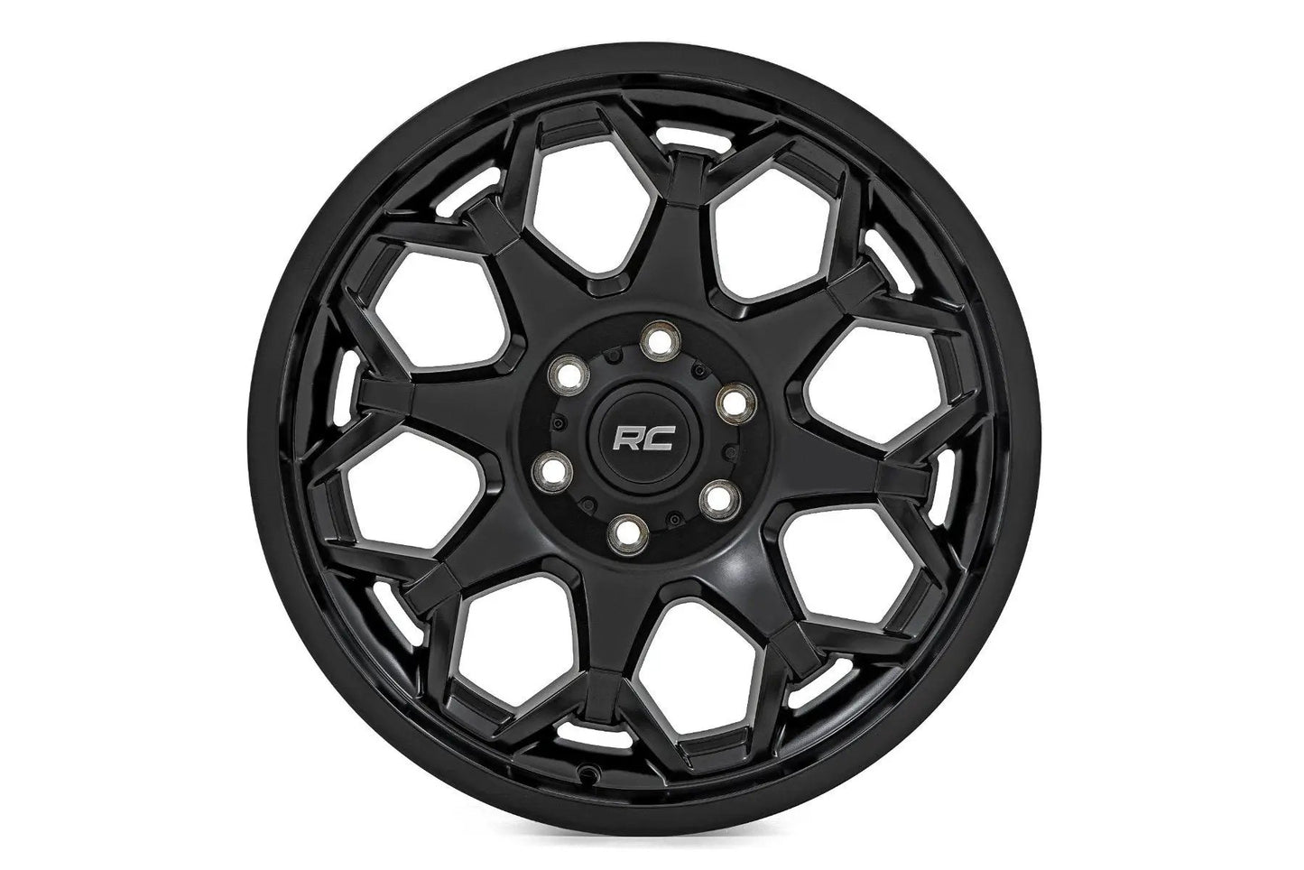 Rough Country 80 Series Wheel | One-Piece | Semi Gloss Black | 20x10 | 8x180 | -19mm by Rough Country
