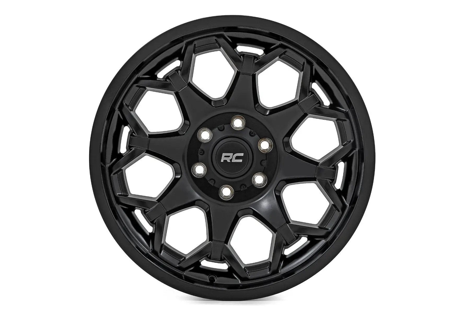 Rough Country 80 Series Wheel | One-Piece | Semi Gloss Black | 20x10 | 8x180 | -19mm by Rough Country