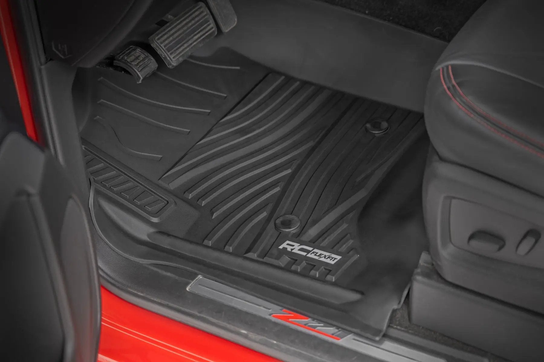 Rough Country Flex-Fit Floor Mats | Front | Chevy/GMC 1500/2500HD/3500HD (14-19 & Classic) by Rough Country