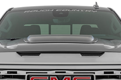 Rough Country Hood Scoop | G9K Satin Steel | GMC Sierra 1500 2WD/4WD (2019-2026)