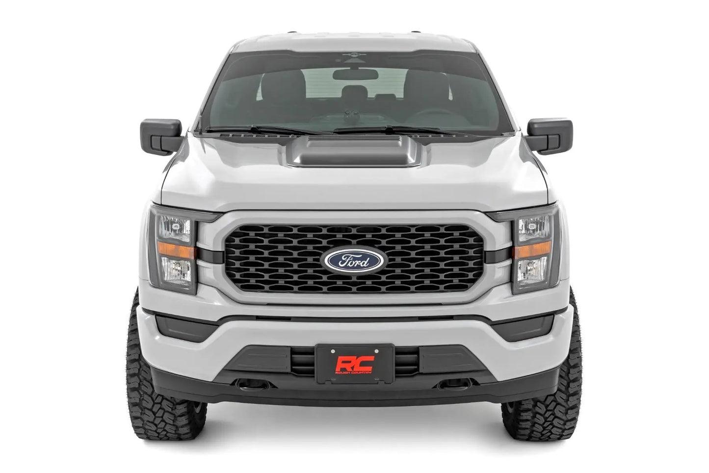 Rough Country Hood Scoop | DB Shelter Green | Ford F-150 2WD/4WD (2021-2025) by Rough Country
