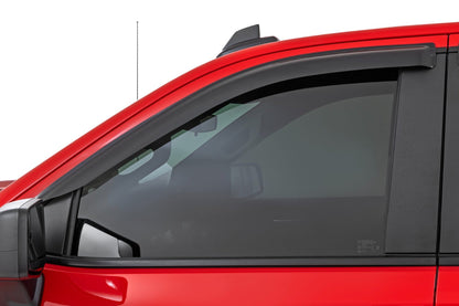 Rough Country Side Window Deflectors | Tape On Rain Guard | Chevy/GMC 1500/2500HD/3500HD (19-26)
