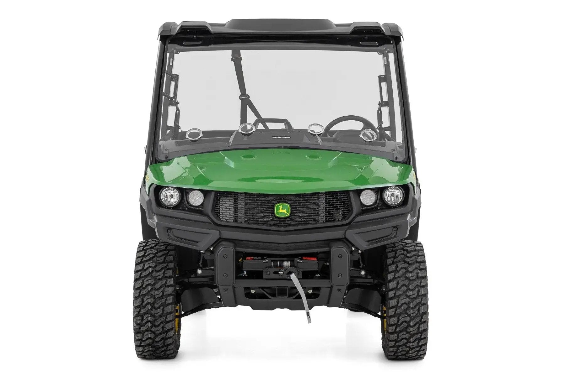 Rough Country Vented Full Windshield | Scratch Resistant | John Deere Gator XUV 835E by Rough Country