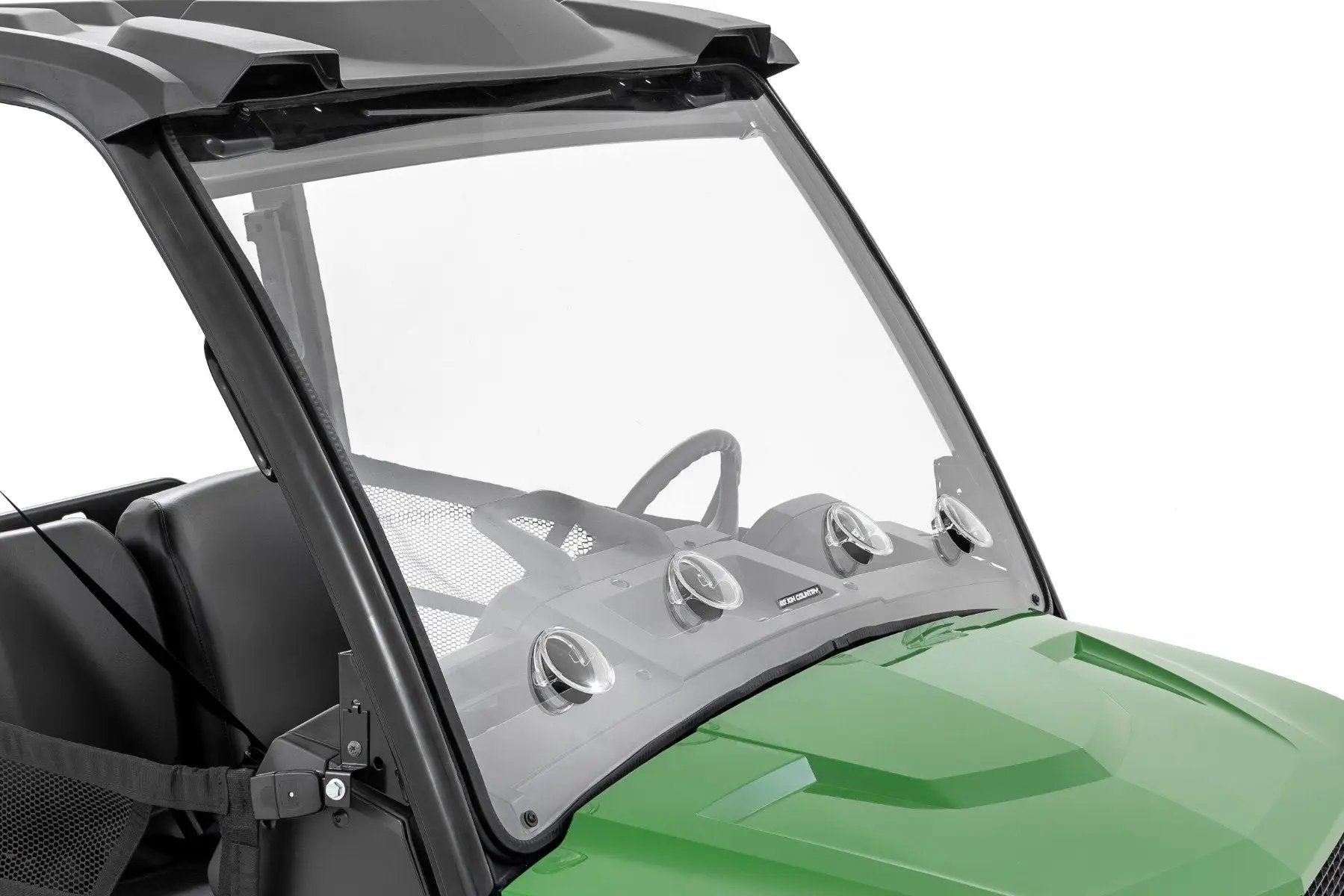 Rough Country Vented Full Windshield | Scratch Resistant | John Deere Gator XUV 835E by Rough Country