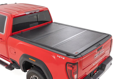 Rough Country Hard Low Profile Bed Cover | 6'9" Bed | Rail Caps | Chevy/GMC 2500HD/3500HD (20-26) by Rough Country
