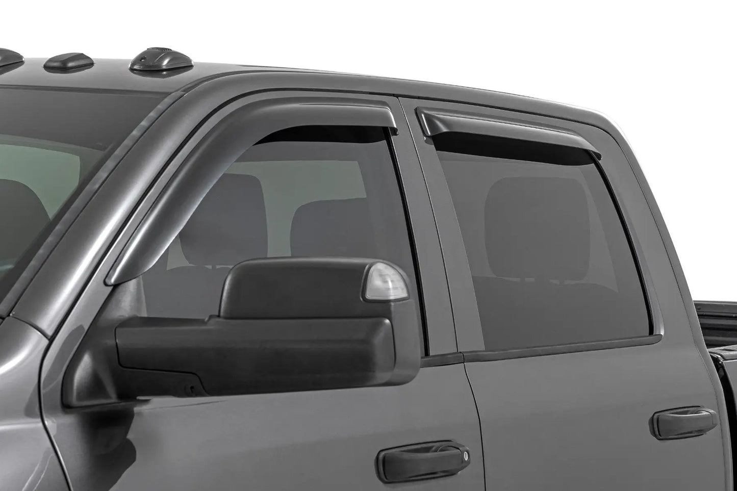 Rough Country Side Window Deflectors | Tape On Rain Guard | Ram 1500 (09-18)/2500 (10-26) by Rough Country
