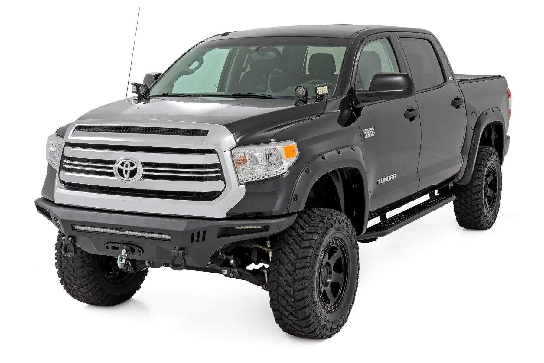 Rough Country OV2 Running Boards | Side Step Bars | Crew Cab | Toyota Tundra 2WD/4WD (07-21) by Rough Country