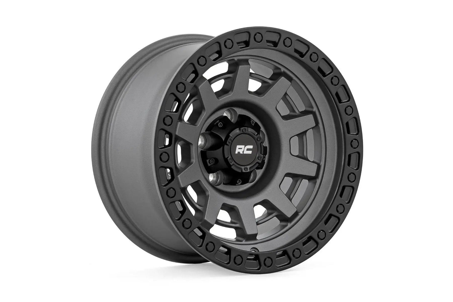 Rough Country 85 Series Wheel | One-Piece | Gunmetal Gray/Black | 15x8 | 5x4.5 | -19mm by Rough Country