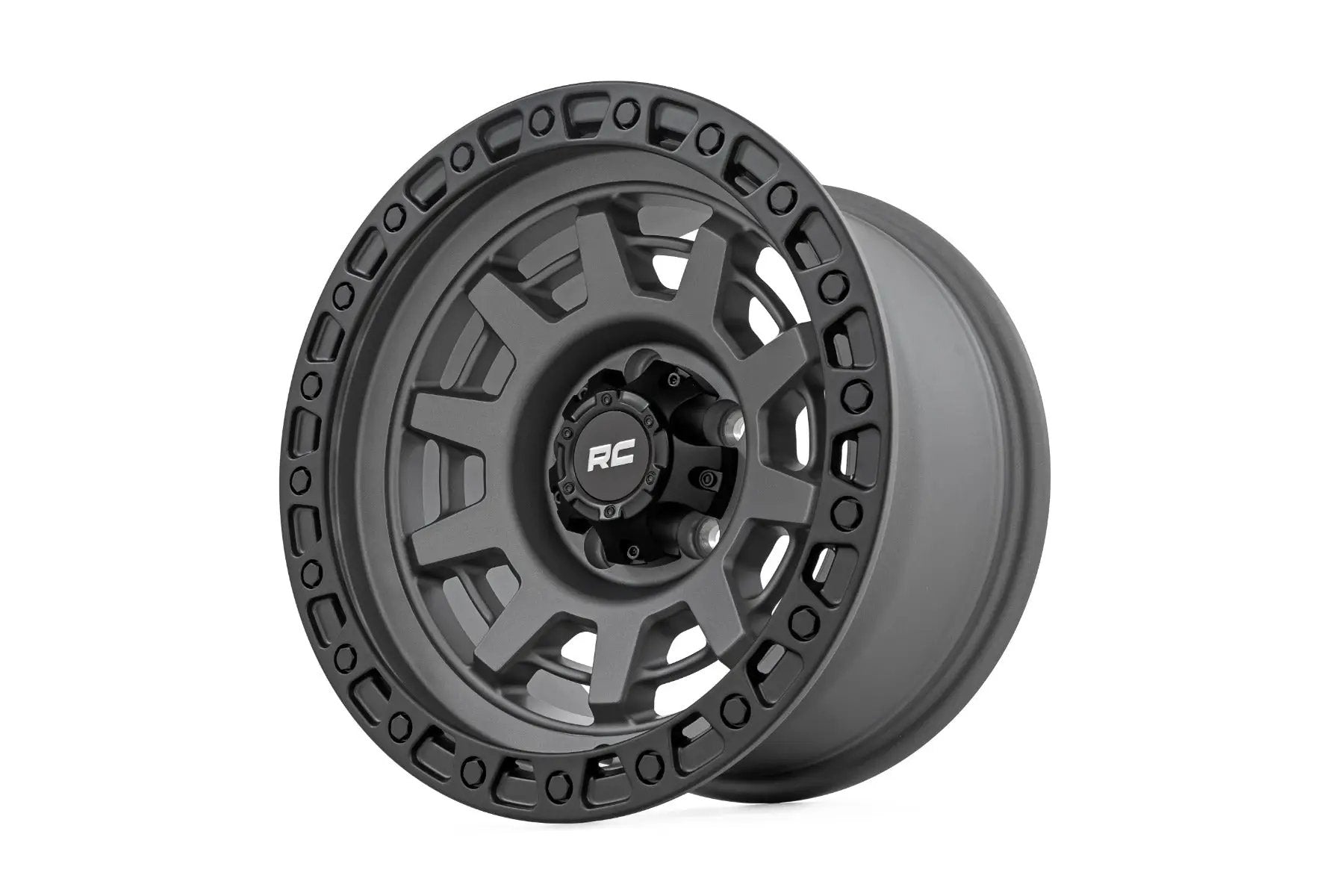 Rough Country 85 Series Wheel | One-Piece | Gunmetal Gray/Black | 15x8 | 5x4.5 | -19mm by Rough Country