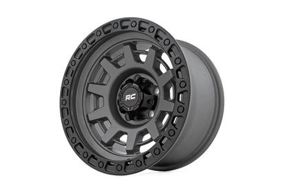 Rough Country 85 Series Wheel | One-Piece | Gunmetal Gray/Black | 15x8 | 5x4.5 | -19mm by Rough Country