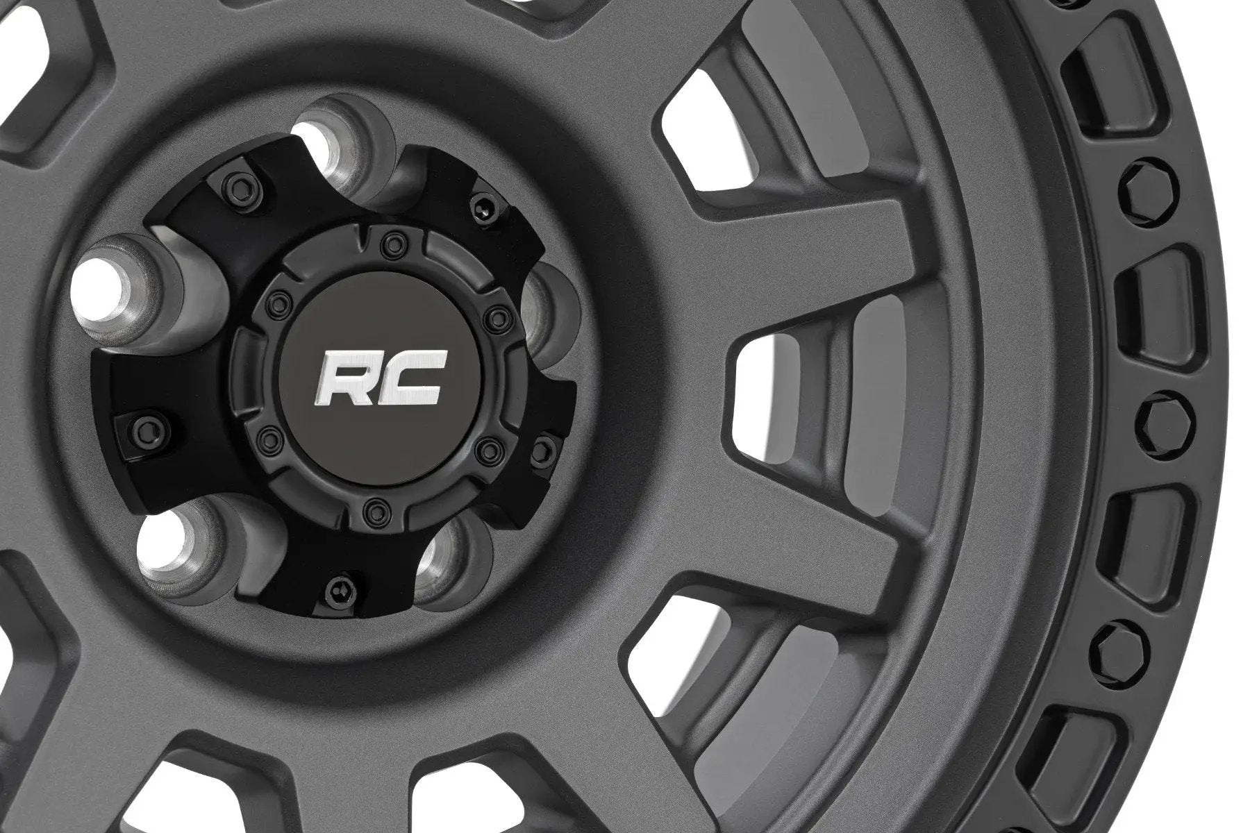 Rough Country 85 Series Wheel | One-Piece | Gunmetal Gray/Black | 15x8 | 5x4.5 | -19mm by Rough Country