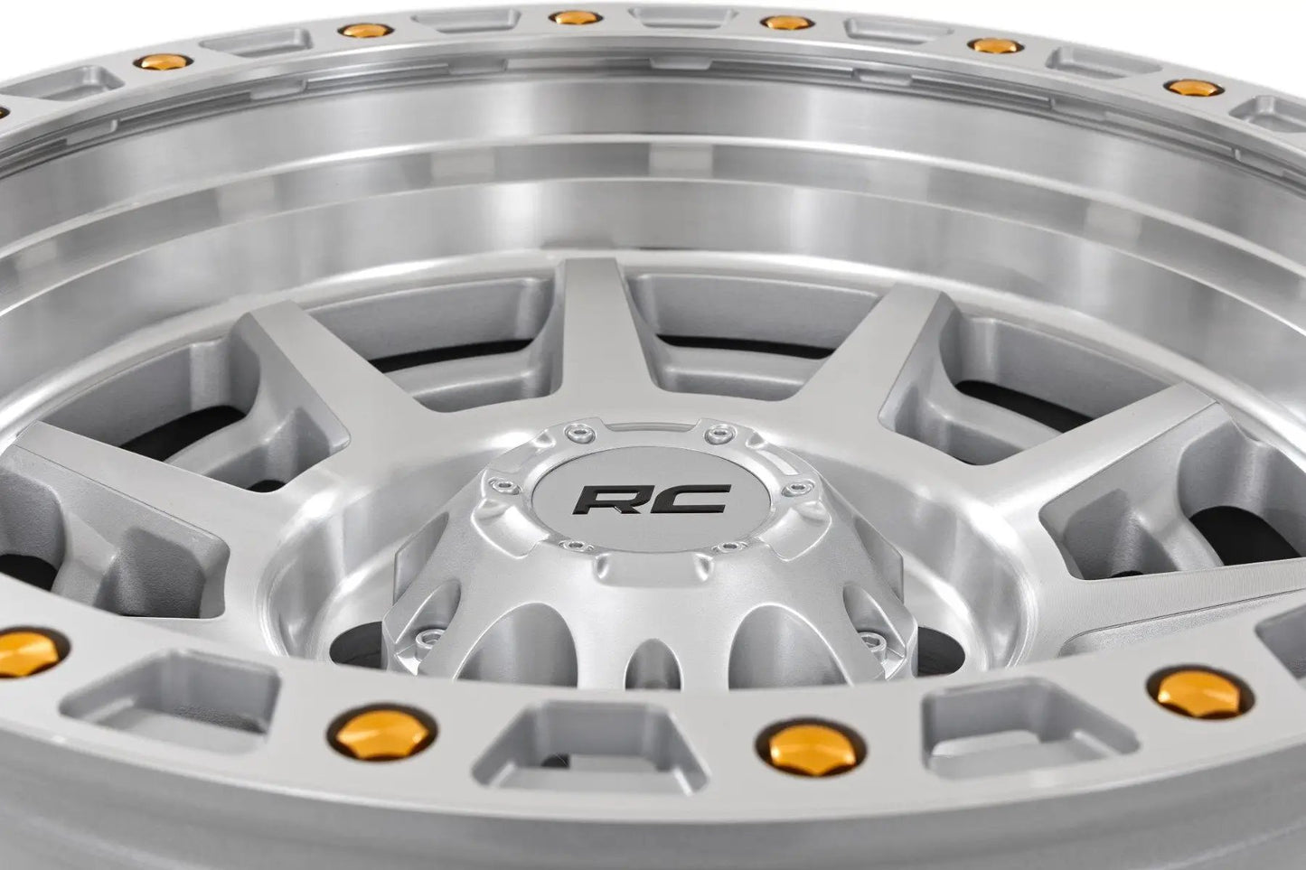 Rough Country 85 Series Wheel | Simulated Beadlock | Full Machine | 17x9 | 5x5 | -12mm by Rough Country