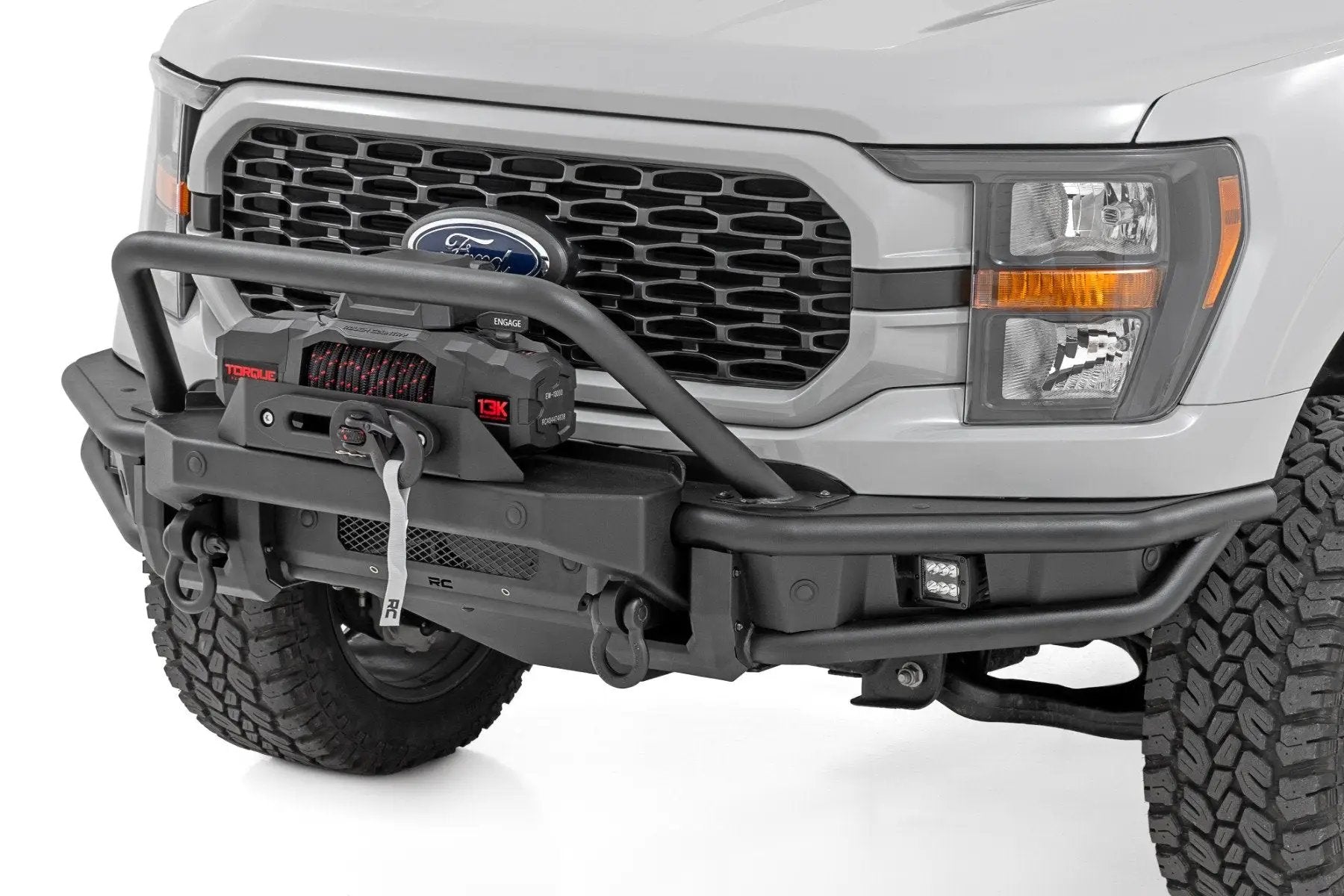 Rough Country Front Bumper | Tubular |Winch Mount | Ford F-150 2WD/4WD (2021-2023) by Rough Country
