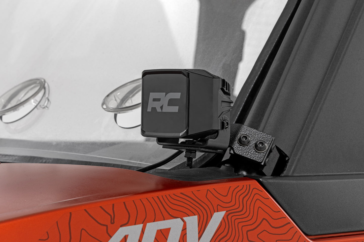 Rough Country LED Light Kit | Front Mount | 2" Black Pair | Polaris XPEDITION ADV 5