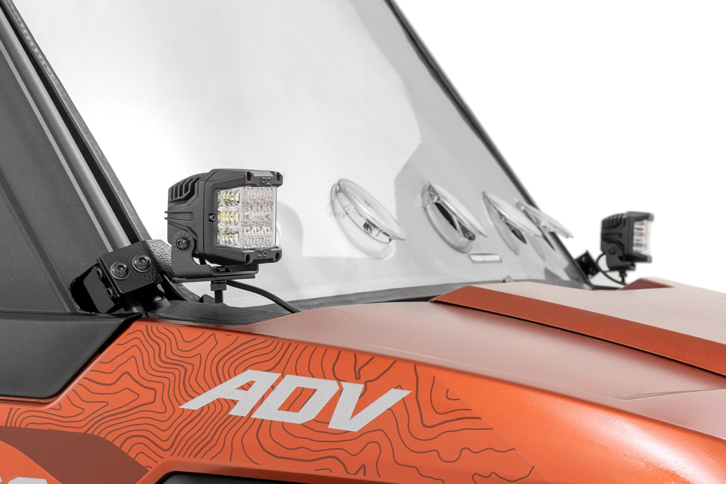 Kit de luces LED | Montaje delantero | Par de 2" negras | DRL ámbar | Polaris XPEDITION ADV 5
