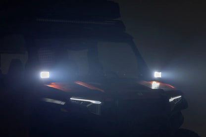 Rough Country LED Light Kit | Front Mount | 3" Chrome Pair | Wide Angle | Polaris XPEDITION ADV 5 by Rough Country