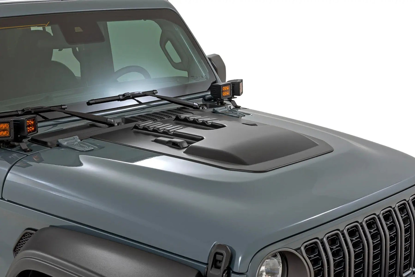 Rough Country Hood Scoop | PJ5 41 | Jeep Gladiator JT/Wrangler JL 4WD (2018-2026) by Rough Country