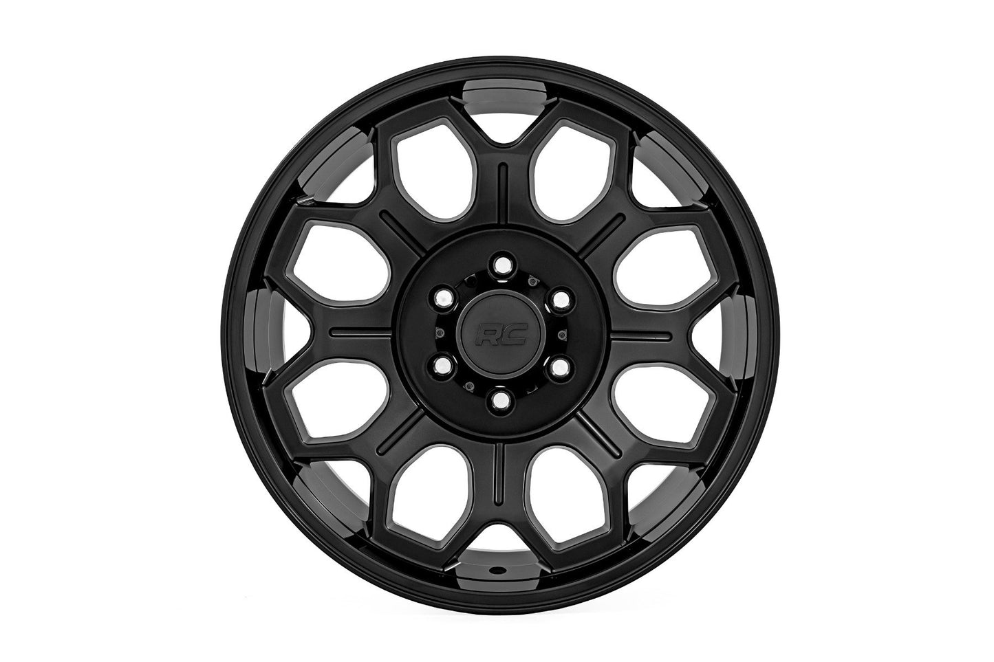 Llanta Rough Country Serie 77 | Una pieza | Negro semibrillante | 20x10 | 6x5.5 | -25mm