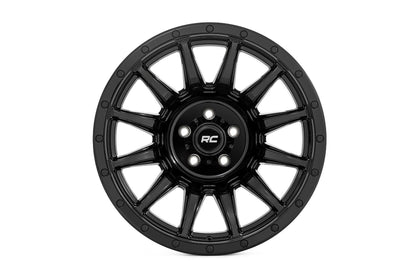 Rueda Rough Country Serie 90 | De una pieza | Negro brillante | 18x9 | 6x5.5 | 0mm