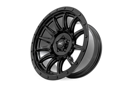 Rueda Rough Country Serie 90 | De una pieza | Negro brillante | 18x9 | 6x5.5 | 0mm