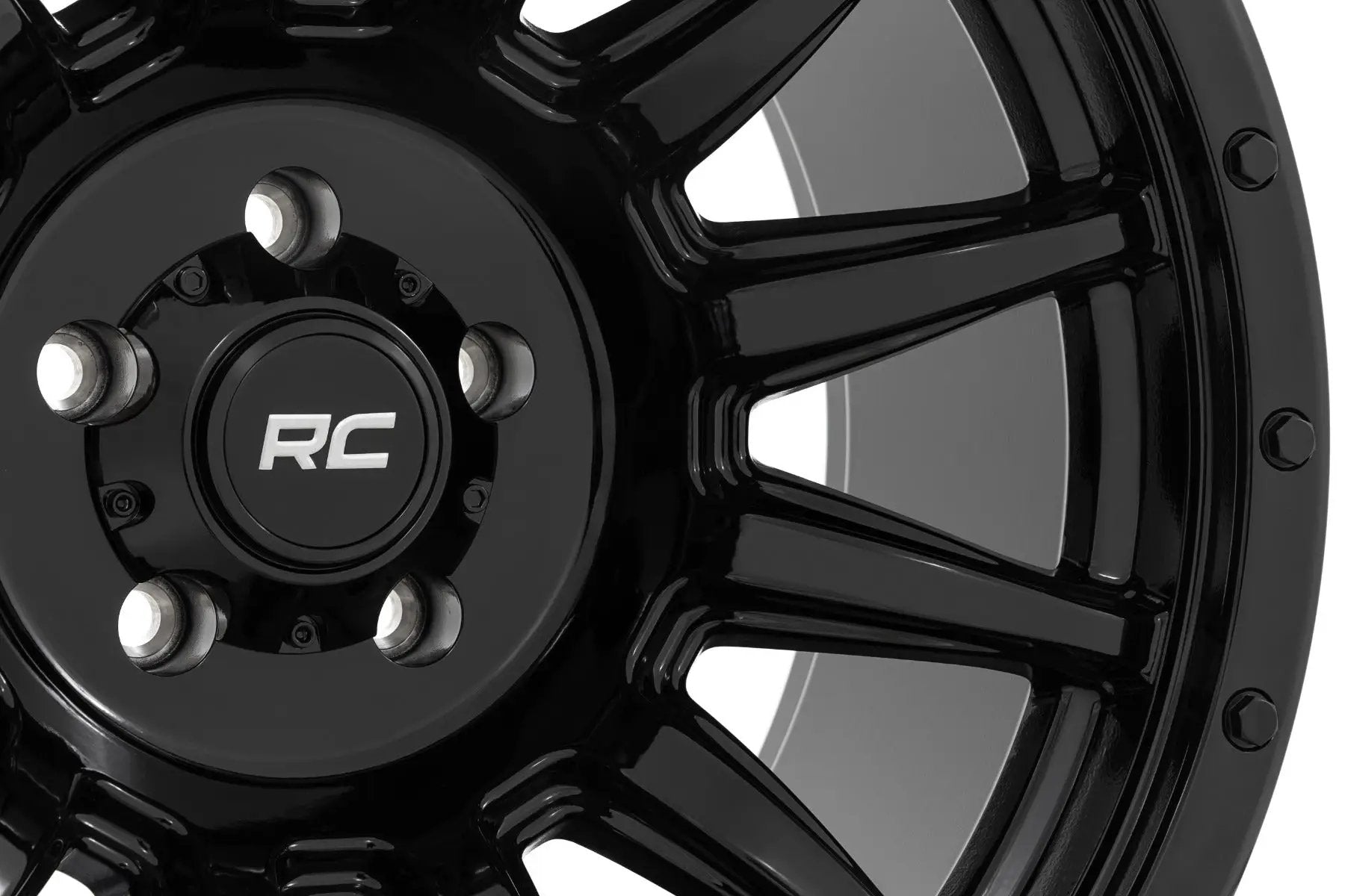 Rough Country 90 Series Wheel | One-Piece | Gloss Black | 18x9 | 6x5.5 | -12mm by Rough Country