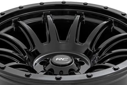 Rough Country 90 Series Wheel | One-Piece | Gloss Black | 20x9 | 6x5.5 | 0mm by Rough Country