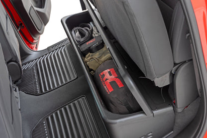 Almacenamiento debajo del asiento con tapa con cierre | Cabina doble | Chevy/GMC 1500/2500HD/3500HD (19-26)