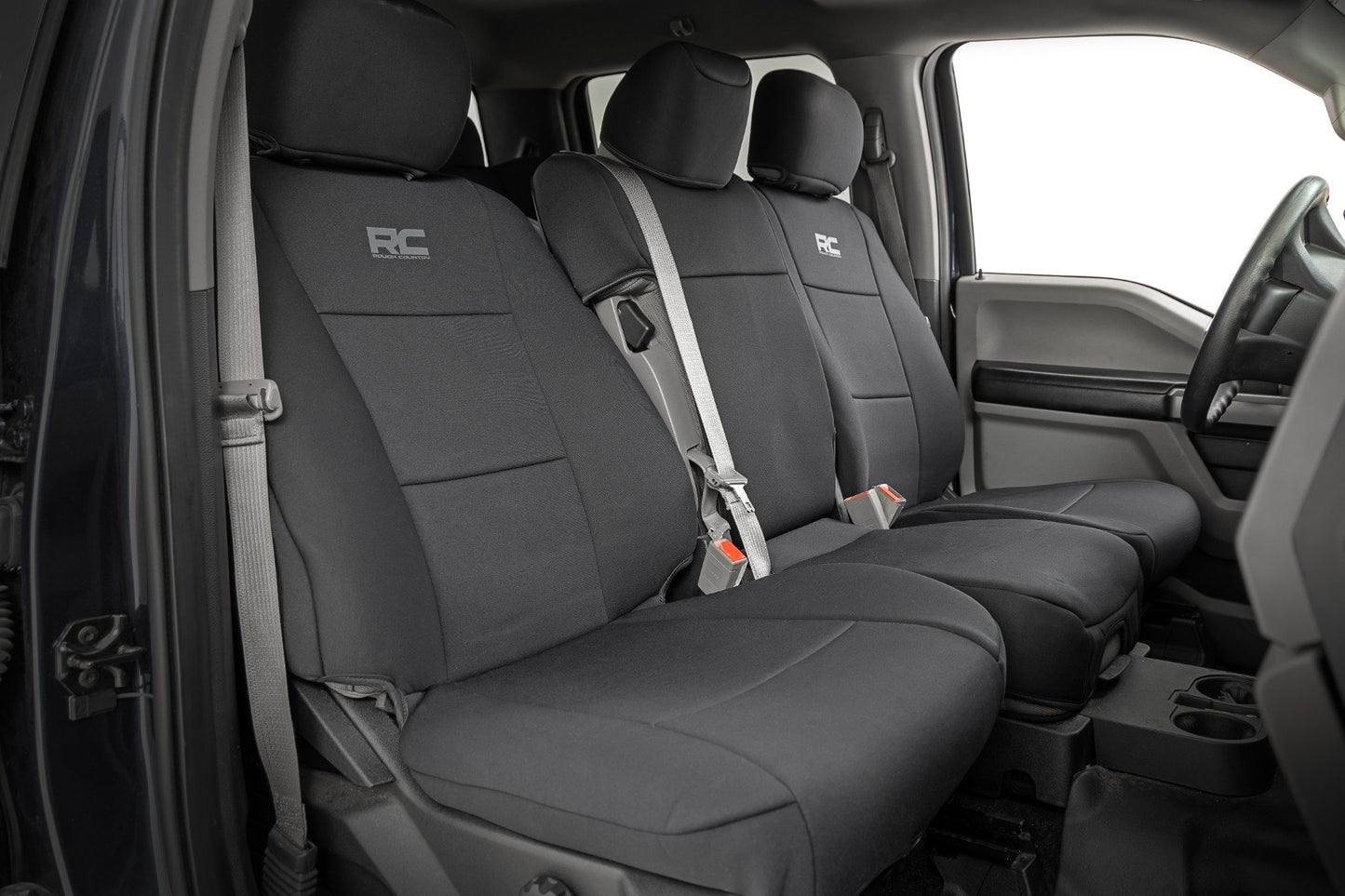 Rough Country Seat Covers | FR Bench | Ford F-150 (15-25)/F-250 Super Duty (17-26)/F-350 Super Duty (17-26)
