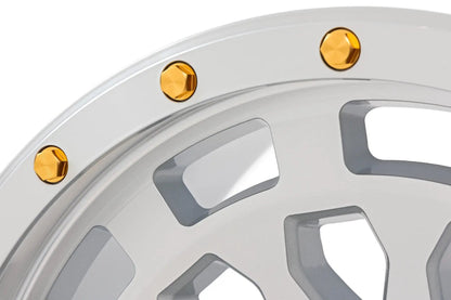 Rough Country 87 Series Wheel | Simulated Beadlock | Full Machine | 17x8.5 | 6x5.5 | +0mm by Rough Country