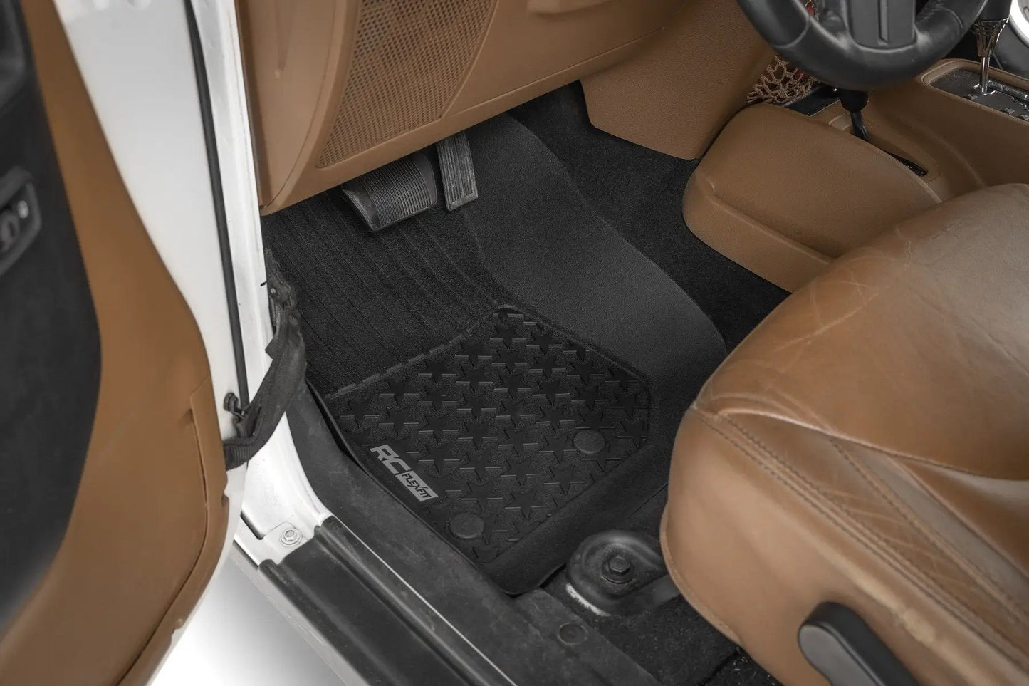Rough Country Floor Mats | FR & RR | 4 Door | Jeep Wrangler Unlimited 4WD (2014-2018) by Rough Country