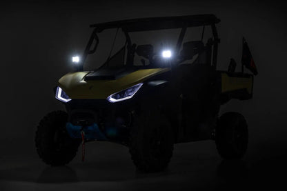 Rough Country LED Light Kit | Front Mount | 2" Black Pair | White DRL | Segway 570 F by Rough Country