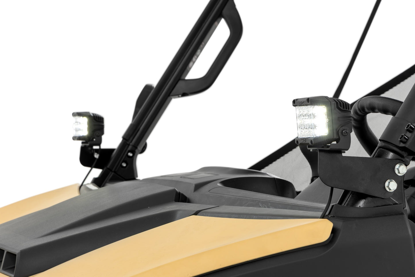 Rough Country LED Light Kit | Front Mount | 3" Chrome Pair | Wide Angle | Segway 570 F