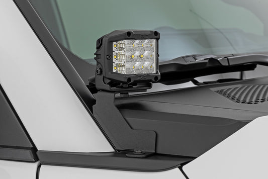 Kit de Luces LED | Soporte de Zanja | Par de 2" Negro | DRL Blanco | Toyota Land Cruiser (24-25)