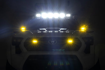 Rough Country 3x1.75 Inch Black Series | Yellow | LED Slim Aux | SAE Fog | Pair