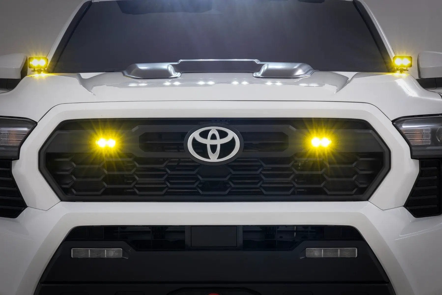 Rough Country 3x1.75 Inch Black Series | Yellow | LED Slim Aux | SAE Fog | Flush Mount | Pair by Rough Country