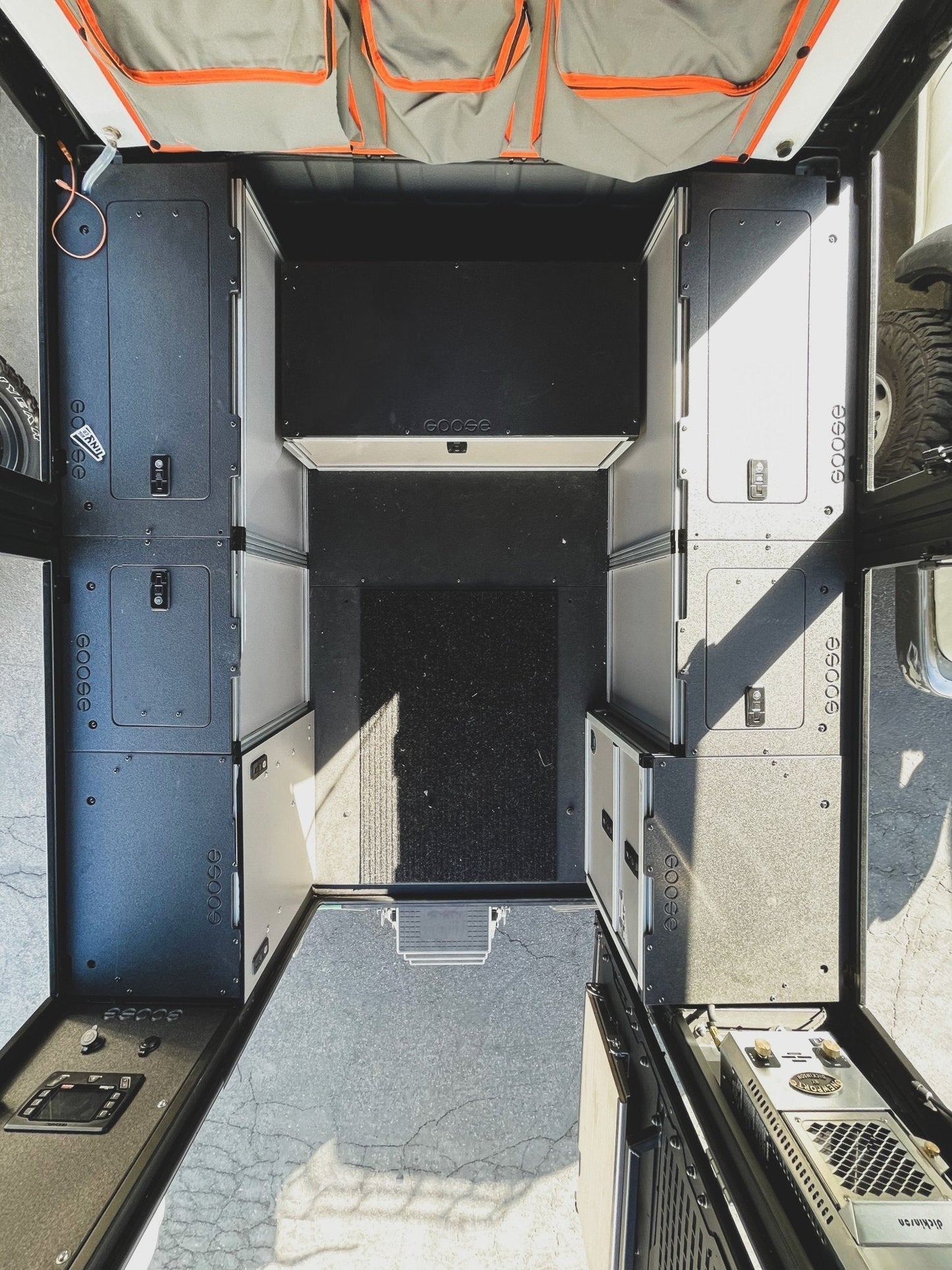Alu-Cab Alu-Cabin Canopy Camper - Chevrolet Silverado 1500 / GMC Sierra 1500 2019-Present 4th Gen. - Rear Double Drawer Module by Goose Gear