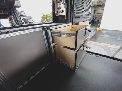 Alu-Cab Alu-Cabin Canopy Camper - Ram 1500 (DT) / 1500 TRX 2019-Present 5th Gen. - Rear Double Drawer Module by Goose Gear