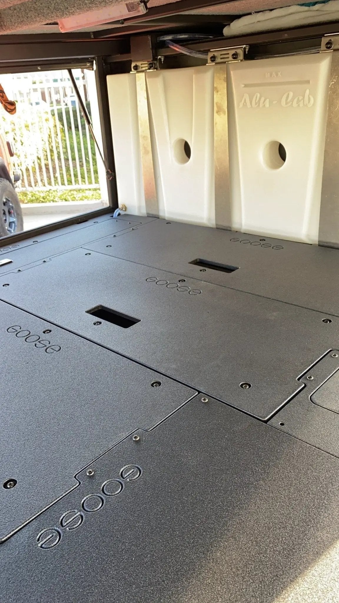 Alu-Cab Alu-Cabin Canopy Camper - Sleep Deck Panel - Double Drawer Module to Double Drawer Module by Goose Gear