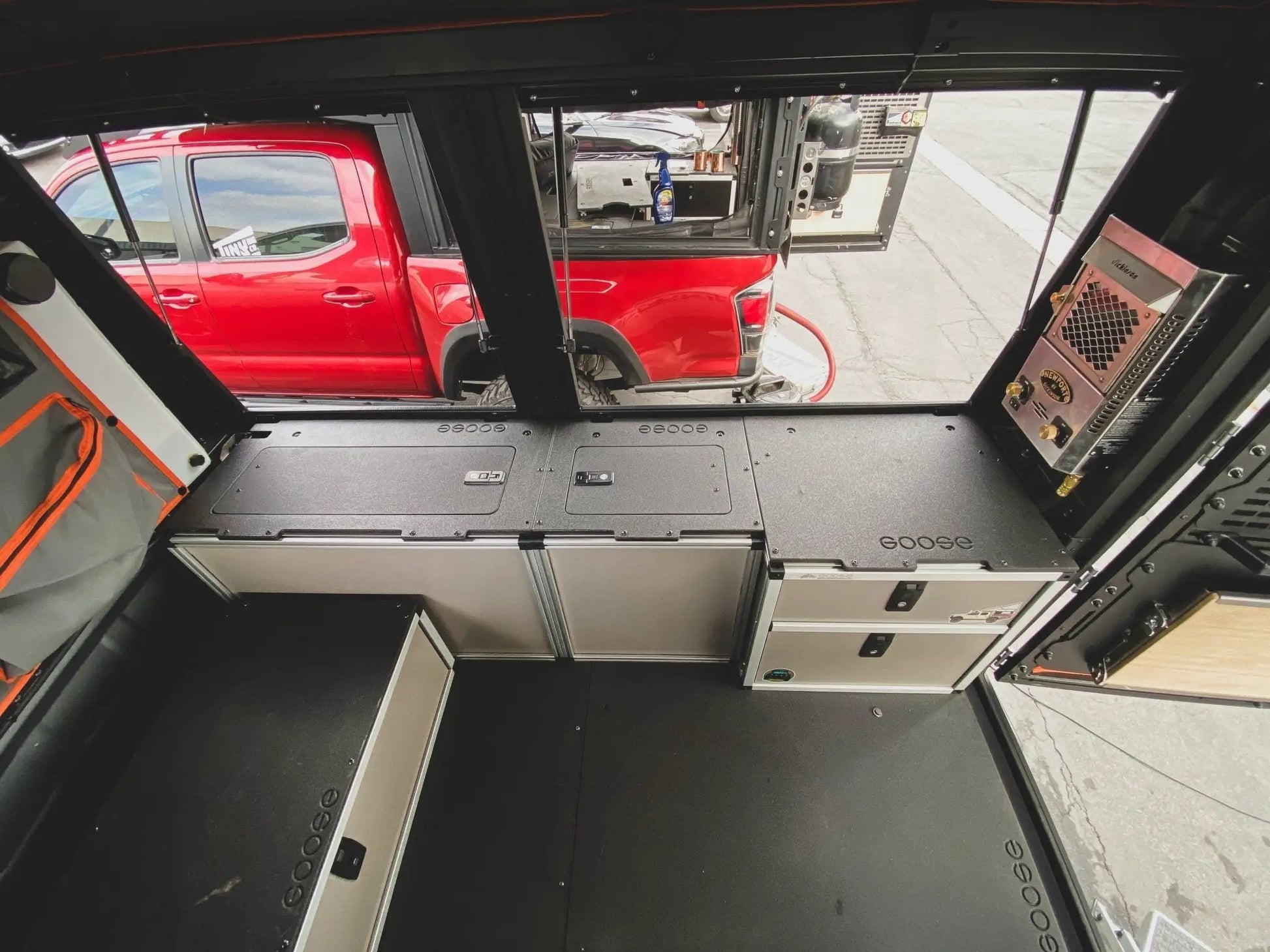 Alu-Cab Alu-Cabin Canopy Camper - Toyota Tundra 2022-Present 3rd Gen. - Middle Utility Module - 6'5" Bed by Goose Gear
