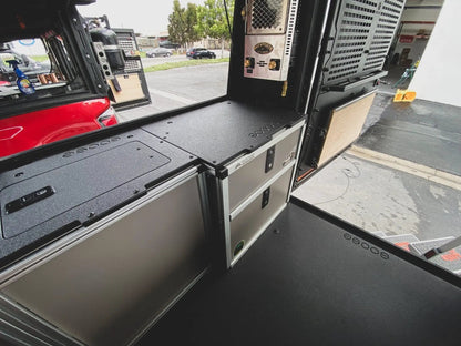 Alu-Cab AluCabin Canopy Camper - Toyota Tundra 2022-Present 3rd Gen. - Rear Double Drawer Module by Goose Gear