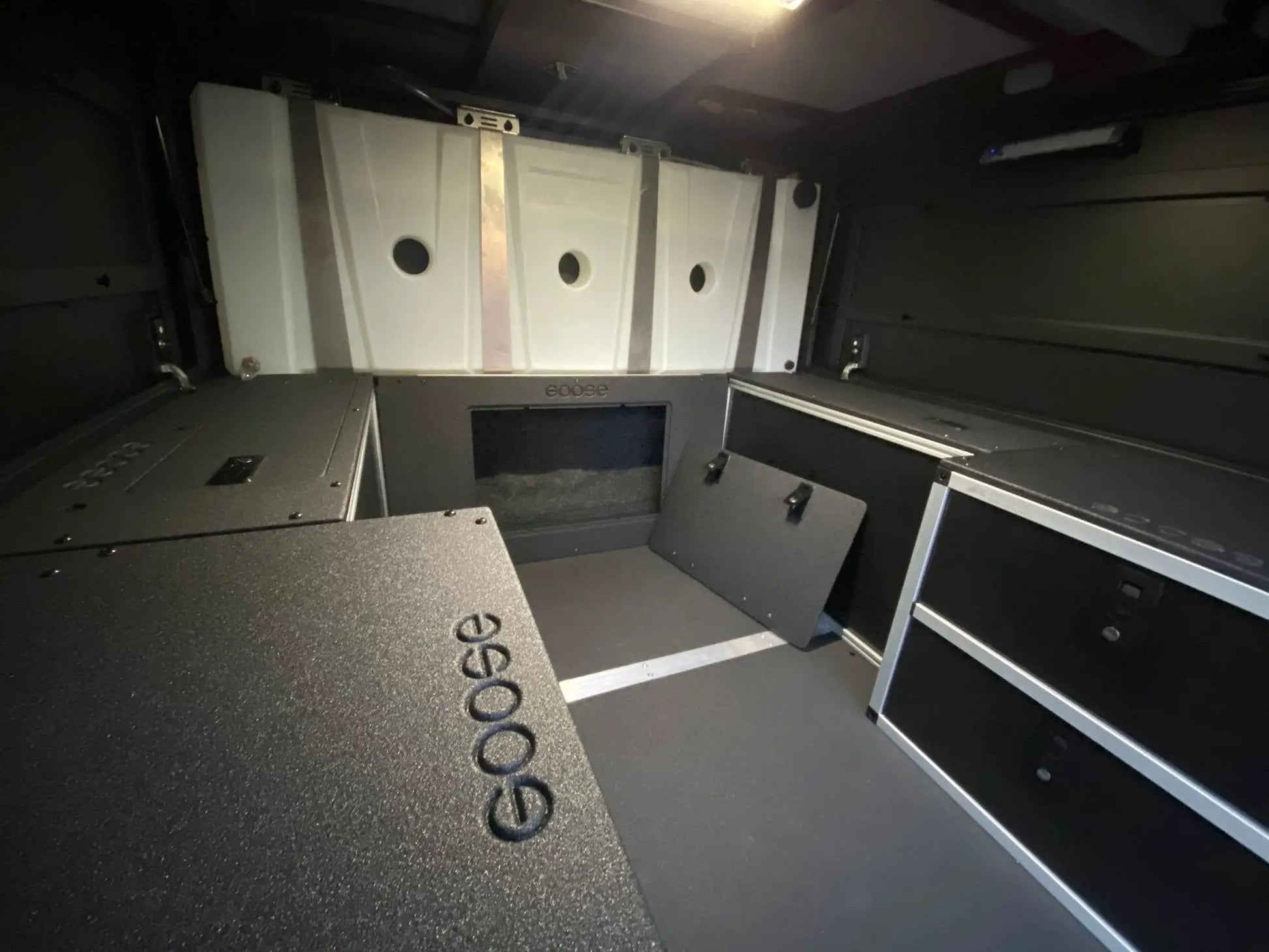 Alu-Cab Canopy Camper - Midsize Truck - Lower Bulkhead Panel - 21" Height by Goose Gear