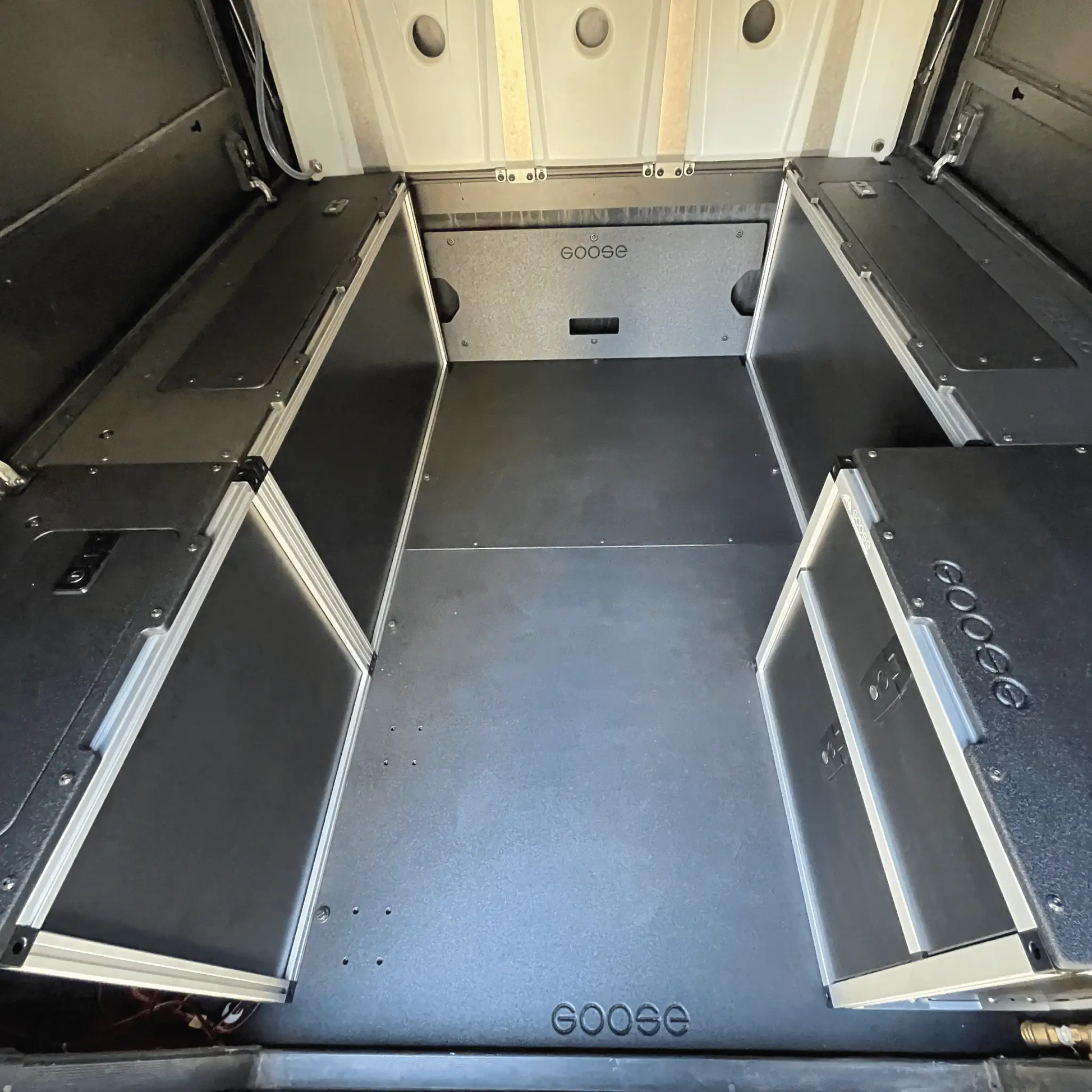 Alu-Cab Canopy Camper V2 - Jeep Gladiator 2019-Present JT - Bed Plate System - 5' Bed by Goose Gear