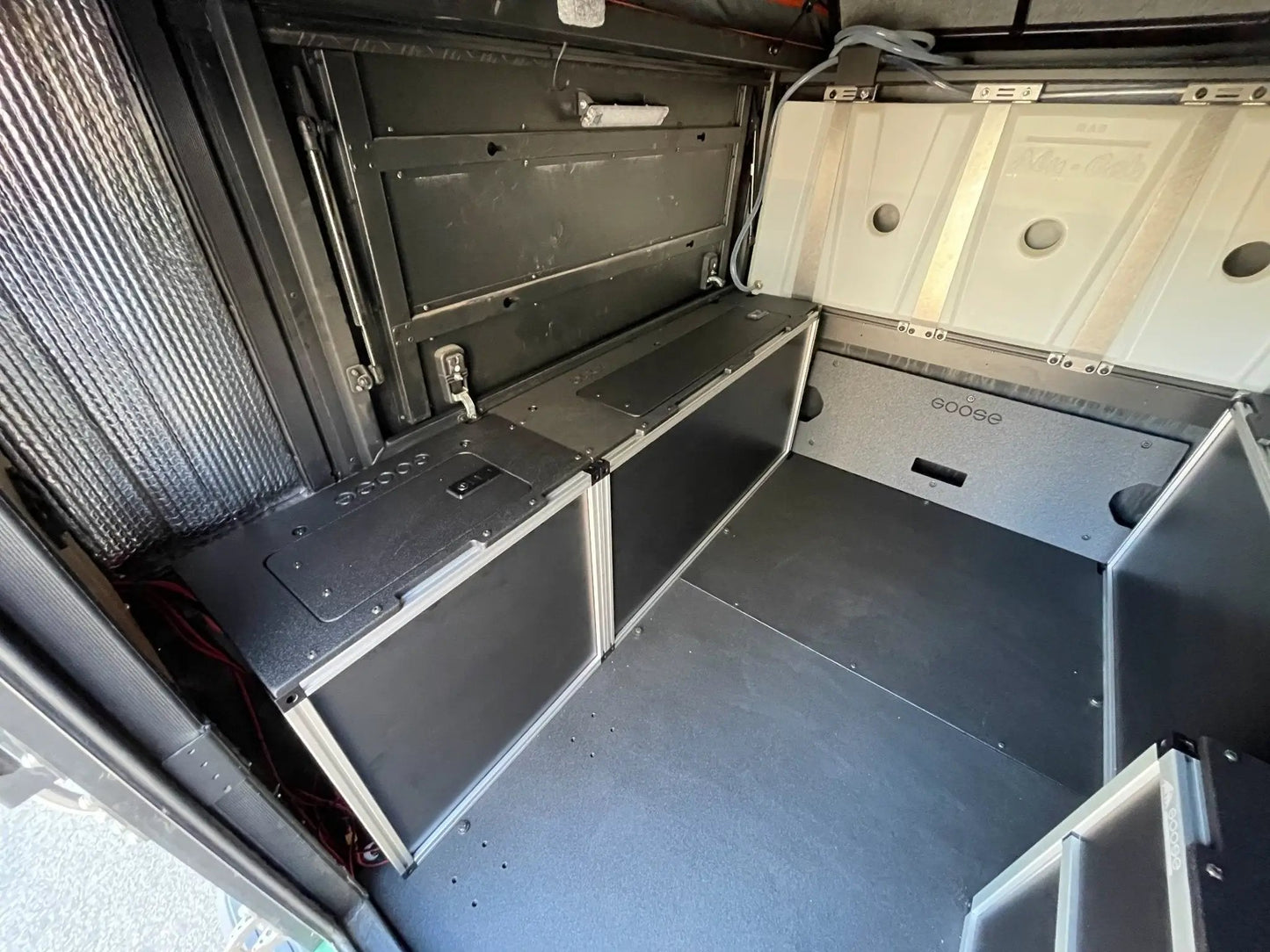 Alu-Cab Canopy Camper V2 - Toyota Tacoma 2005-2023 2nd & 3rd Gen. - Front Utility Module - 6' Bed by Goose Gear